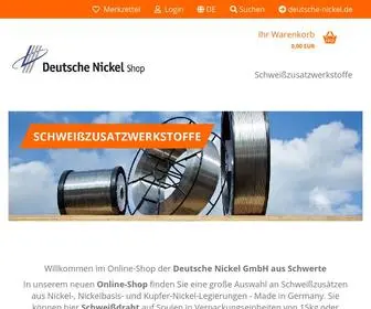 Deutsche-Nickel.shop(Online-Shop für Qualitätsprodukte auf Nickelbasis) Screenshot