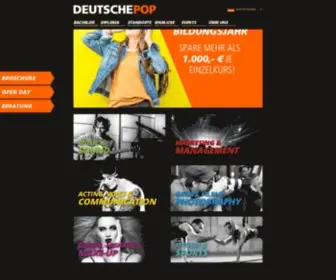 Deutsche-Pop.com(Akademie Deutsche POP) Screenshot