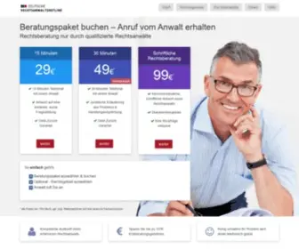 Deutsche-Rechtsanwaltshotline.de(Telefonische Rechtsberatung zum Festpreis) Screenshot