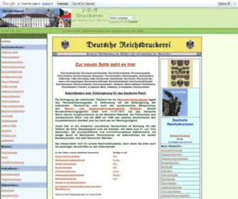 Deutsche-Reichsdruckerei.de(Reichsdokumente im Staat Deutsches Reich) Screenshot