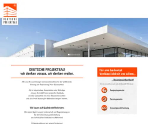 Deutscheprojektbau.de(Architekt Industriebau) Screenshot