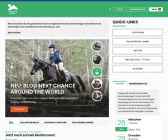 Deutscher-Galopp.de(Startseite deutscher Galopprennsport) Screenshot