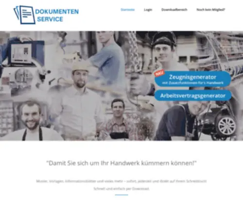 Deutsches-Handwerk.org(Muster, Vorlagen und Formulare online) Screenshot