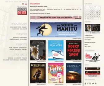 Deutsches-Theater.de(Das Deutsche Theater bietet ganzjährig beste Unterhaltung auf Weltniveau) Screenshot