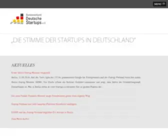 Deutschestartups.org(Bundesverband Deutsche Startups) Screenshot