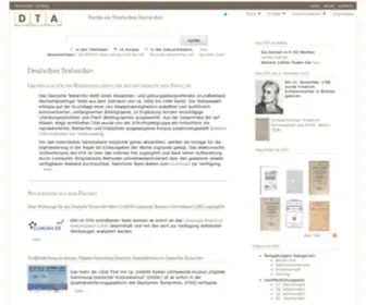 Deutschestextarchiv.de(Deutsches Textarchiv) Screenshot