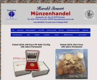 Deutschlandmuenzen.de(Euro Münzen Siewert Muenzenhandel) Screenshot