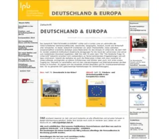 Deutschlandundeuropa.de(Zeitschrift DEUTSCHLAND & EUROPA) Screenshot