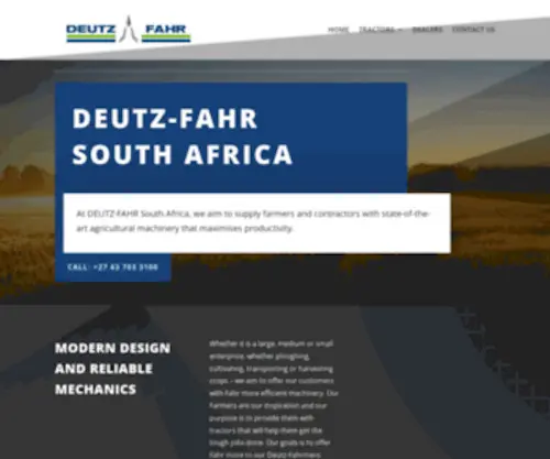 Deutz-Fahr.co.za(Tractors and Agricultural Machinery) Screenshot