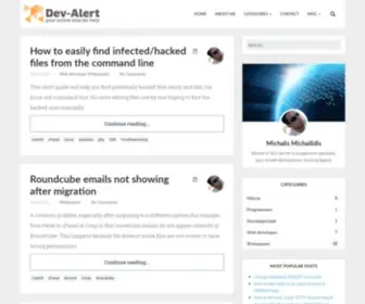 Dev-Alert.com(Helping webmasters) Screenshot