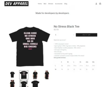 Dev-Apparel.com(Developer and programmer related apparel and clothing) Screenshot