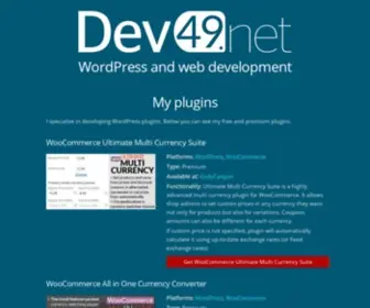 Dev49.net(WordPress and web development) Screenshot