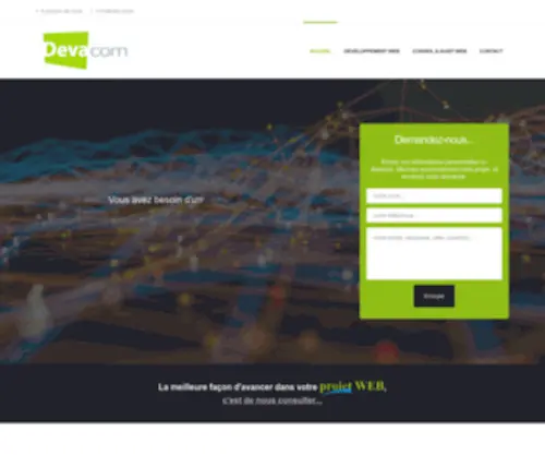 Devacom.fr(Agence web spécialisée dans le développement web sur mesure) Screenshot
