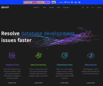 Devart.com(Database Management Software and Developer Tools) Screenshot