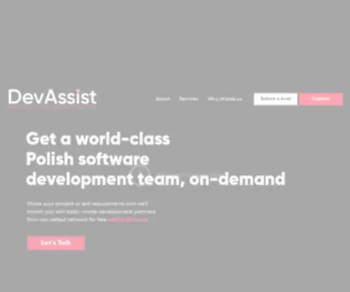 Devassist.io(Hire a world) Screenshot