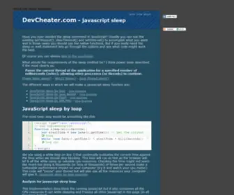 DevCheater.com(JavaScript sleep) Screenshot