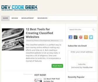 DevCodegeek.com(Dev Code Geek) Screenshot