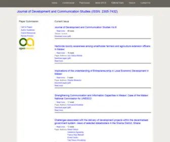 DevComsjournalmw.org(Journal of Development and Communication Studies (ISSN) Screenshot