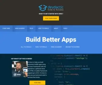 Devdactic.com(Ionic Tutorials) Screenshot