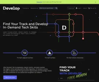 Develop.com(Find Your 100% Online Track with) Screenshot