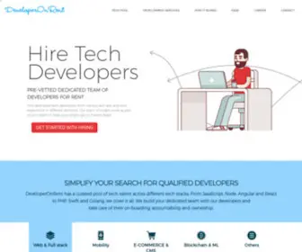 Developeronrent.com(Build Your Team with Senior and Qualified Software Engineers Remotely) Screenshot