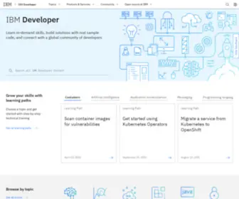 Developerworks.com(IBM Developer) Screenshot