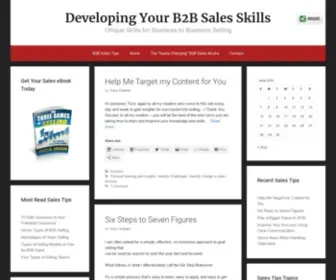 Developingb2Bsales.com(B2B Sales Tips) Screenshot