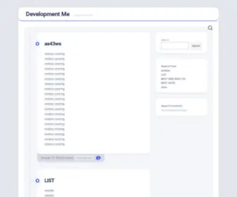 Developmentme.xyz(Development Me) Screenshot