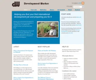 Developmentworker.com(International Development Work and Jobs) Screenshot