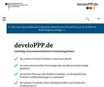 Developpp.de(Entwicklung fördern) Screenshot