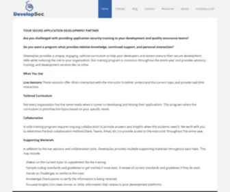 Developsec.com(Developing Better Security) Screenshot