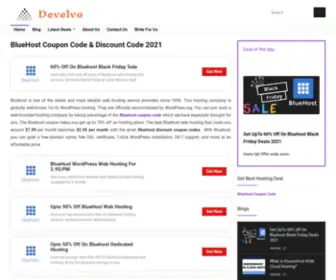 Develvo.net(BlueHost Coupon Code & Promo CodeDeals on Develvo) Screenshot