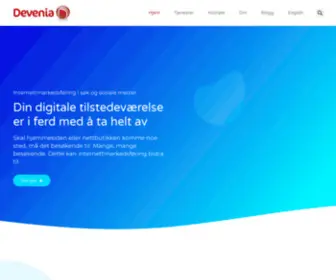 Devenia.no(Lær om internettmarkedsføring i søk og sosiale medier) Screenshot