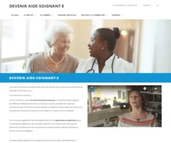 Deveniraidesoignant.be(Devenir aide soignant) Screenshot