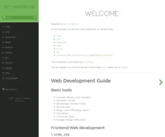 Devhandbook.com(Dev Handbook) Screenshot