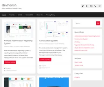 Devharish.com(Home) Screenshot