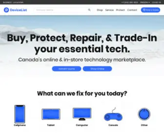 Devicelist.ca(Devicelist) Screenshot