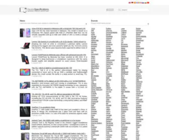 Devicespecifications.com(Mobile device specifications) Screenshot