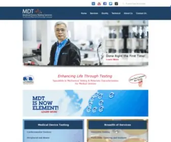 Devicetesting.com(Medical Device Testing Services) Screenshot