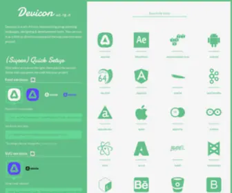 Devicon.dev(All programming languages and development tools related icons font) Screenshot