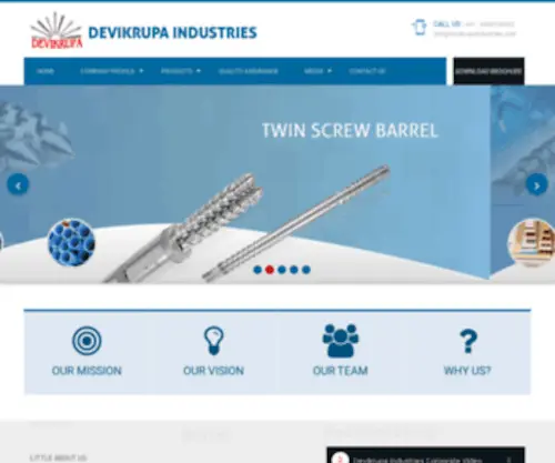 Devikrupaindustries.com(Twin Screw Barrel) Screenshot