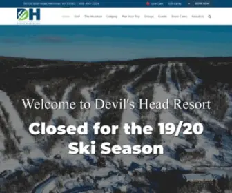 Devilsheadresort.com(Wisconsin Resorts) Screenshot