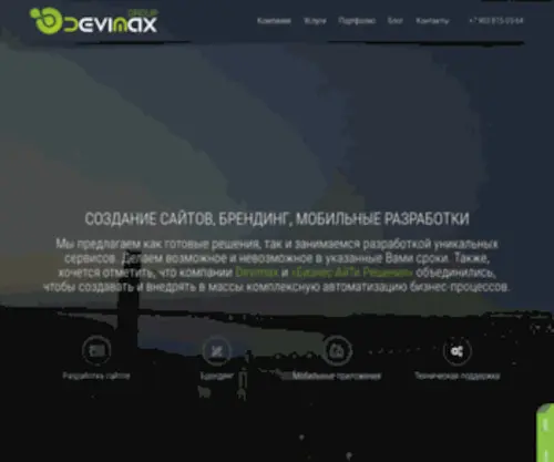 Devimax.ru(Cоздание сайтов) Screenshot