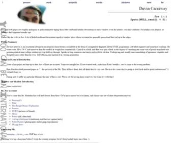 Devin.com(Devin Carraway (homepage)) Screenshot