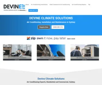 Devineclimatesolutions.com.au(Professional) Screenshot