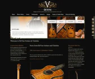 Devineguitars.com(DeVine Guitars & Ukuleles) Screenshot