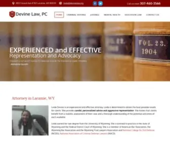 Devinelaw.org(Attorney) Screenshot