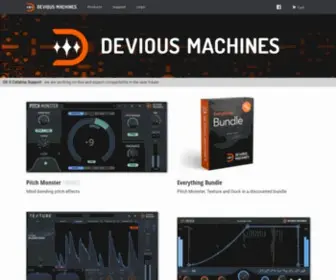 Deviousmachines.com(Devious machines) Screenshot
