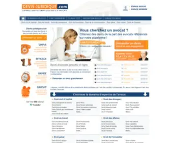 Devis-Juridique.com(Vos devis d'avocats gratuits et sans engagement) Screenshot