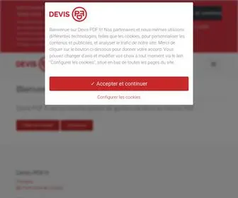 Devis-PDF.fr(Envoyez facilement vos devis et bons de commande PDF) Screenshot